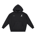 R!CE - Essential Oversized Boxy Fit Fleece Hoodie (BLACK/WHITE)