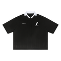 R!CE - Unisex Striped Boxy Jersey (BLACK/WHITE)