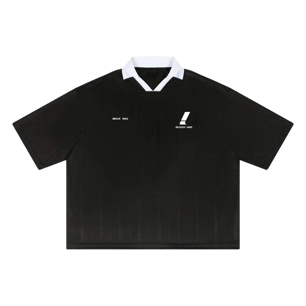 R!CE - Unisex Striped Boxy Jersey (BLACK/WHITE)