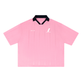 R!CE - Unisex Striped Boxy Jersey (PINK/WHITE)