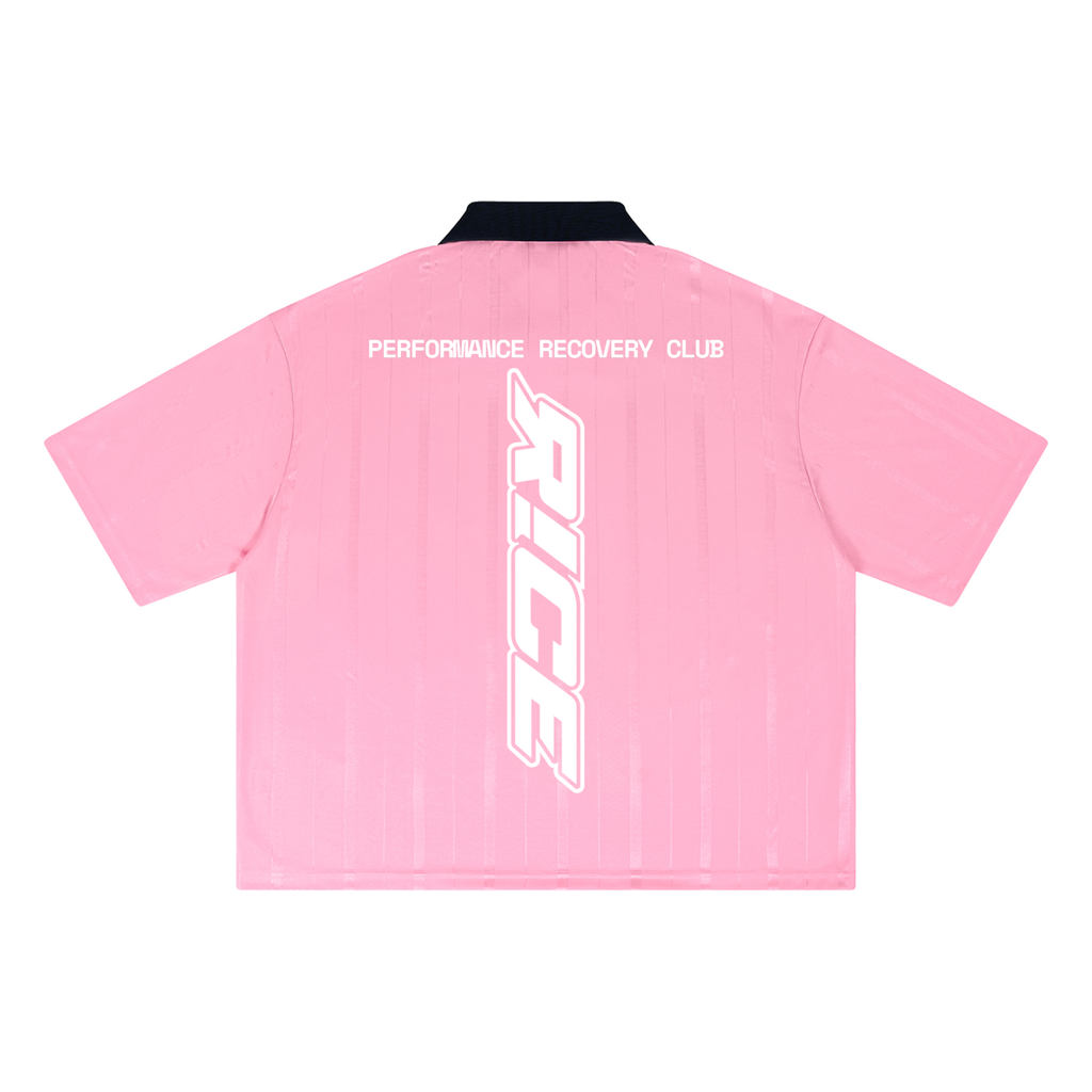 R!CE - Unisex Striped Boxy Jersey (PINK/WHITE)