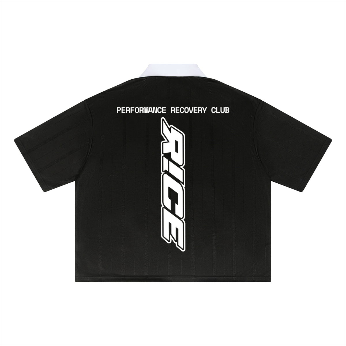 R!CE - Unisex Striped Boxy Jersey (BLACK/WHITE)